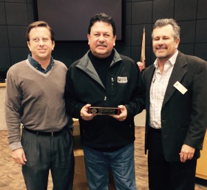 President Thompson (right) and Treasurer Smith with outgoing President, Jose Lopez (center). 