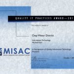 MISAC Award - Quality Information Technology Practices Award 2017