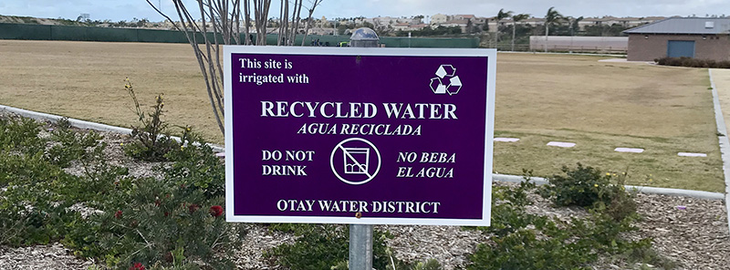 reclaimed water sign