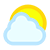 icon sun and cloud