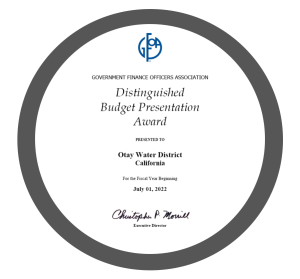 Distinguished Budget Presentation Award FY23