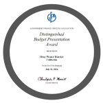 Distinguished Budget Presentation Award FY25