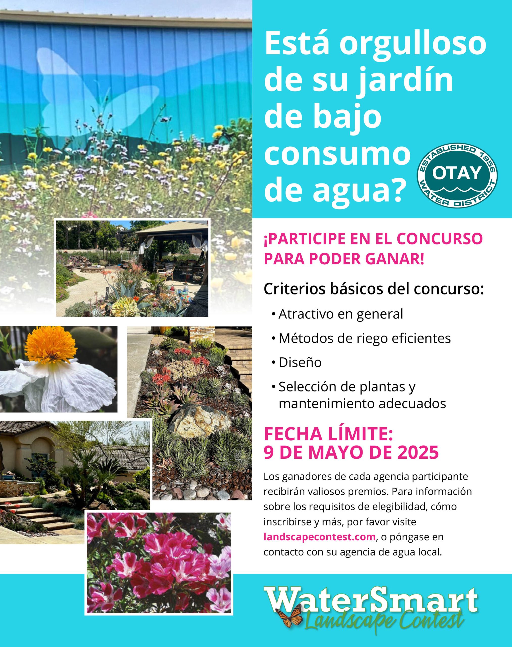 2025 WaterSmart Landscape Contest Flyer in Spanish